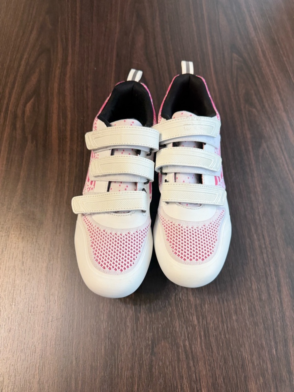 Women's road cycling shoes in white and pink, SZ EUR 41